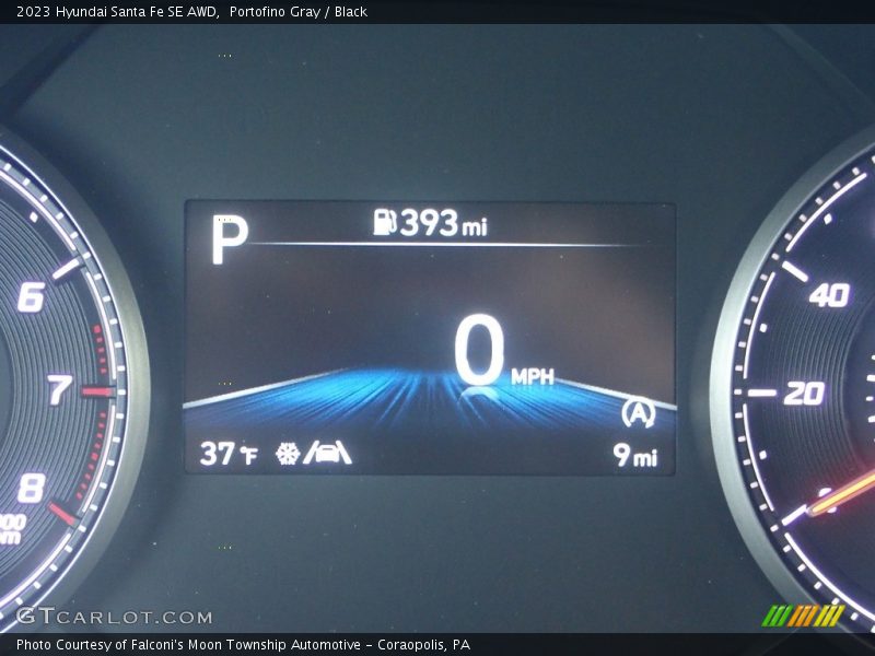 Portofino Gray / Black 2023 Hyundai Santa Fe SE AWD