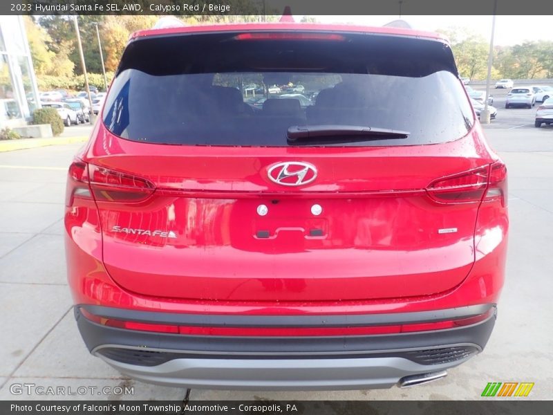 Calypso Red / Beige 2023 Hyundai Santa Fe SEL AWD