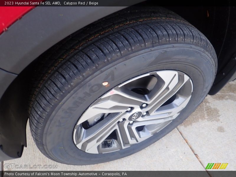 Calypso Red / Beige 2023 Hyundai Santa Fe SEL AWD