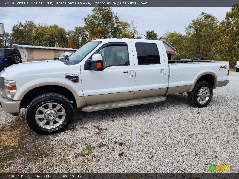 Oxford White / Chaparral Brown 2008 Ford F350 Super Duty Lariat Crew Cab 4x4
