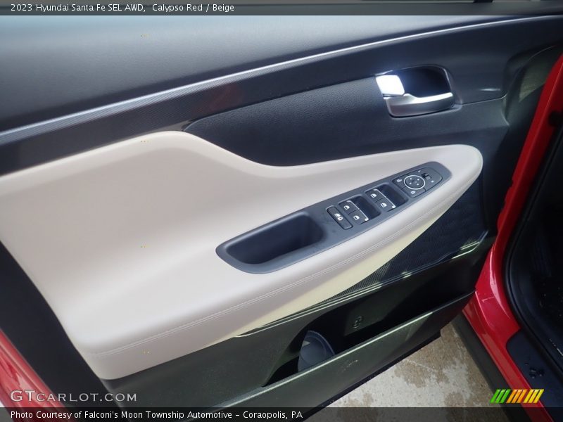 Calypso Red / Beige 2023 Hyundai Santa Fe SEL AWD