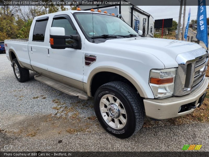 Oxford White / Chaparral Brown 2008 Ford F350 Super Duty Lariat Crew Cab 4x4