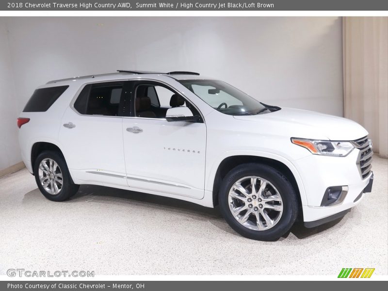 Summit White / High Country Jet Black/Loft Brown 2018 Chevrolet Traverse High Country AWD