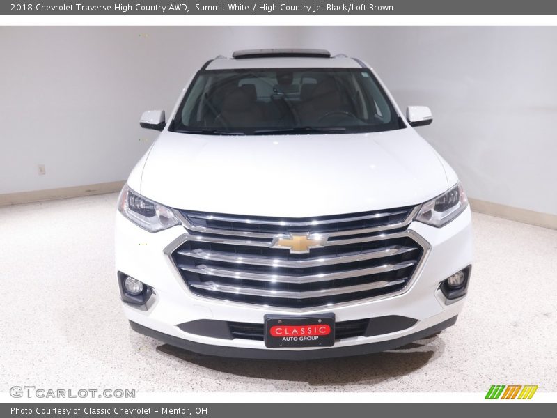 Summit White / High Country Jet Black/Loft Brown 2018 Chevrolet Traverse High Country AWD