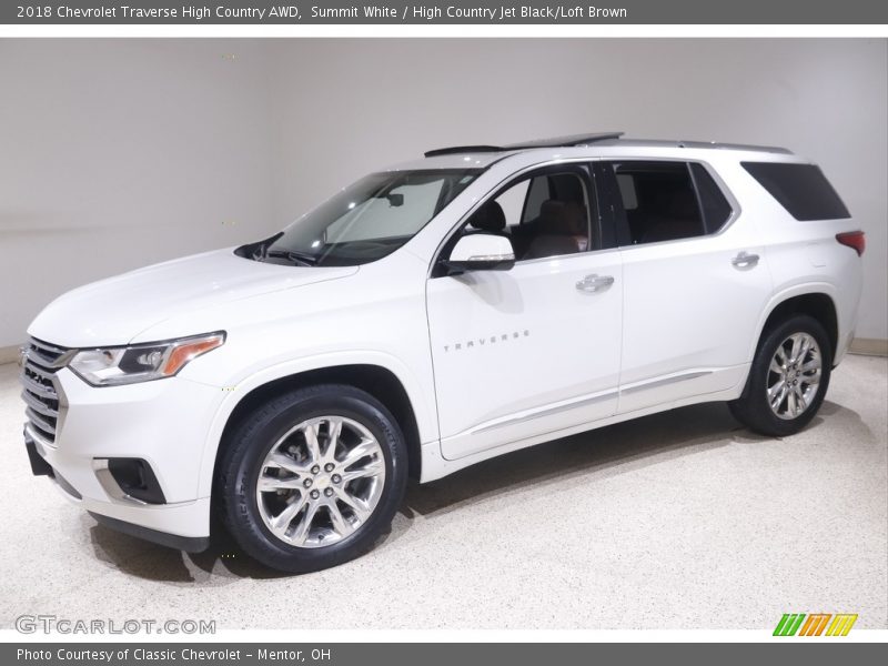 Summit White / High Country Jet Black/Loft Brown 2018 Chevrolet Traverse High Country AWD