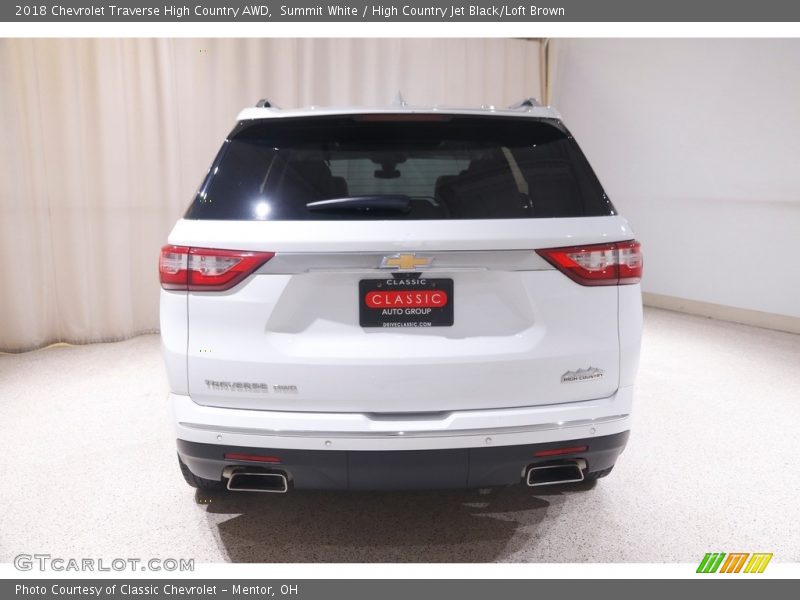 Summit White / High Country Jet Black/Loft Brown 2018 Chevrolet Traverse High Country AWD