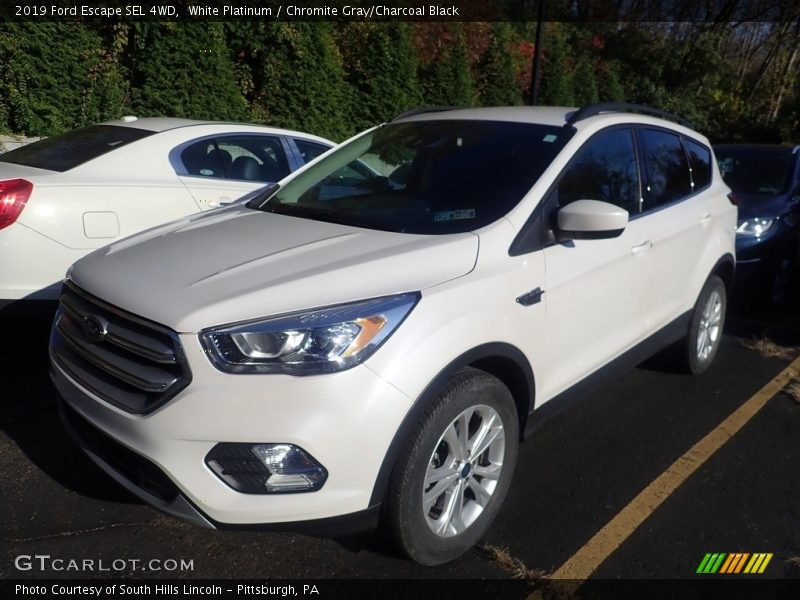 White Platinum / Chromite Gray/Charcoal Black 2019 Ford Escape SEL 4WD