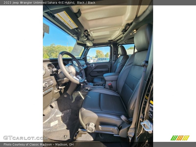 Black / Black 2023 Jeep Wrangler Unlimited Sahara 4XE Hybrid