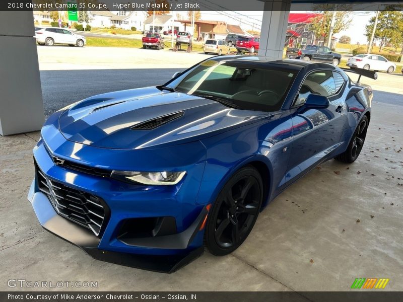 Hyper Blue Metallic / Jet Black 2018 Chevrolet Camaro SS Coupe