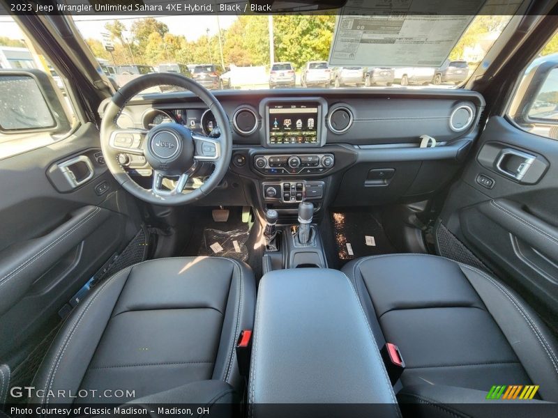 Black / Black 2023 Jeep Wrangler Unlimited Sahara 4XE Hybrid