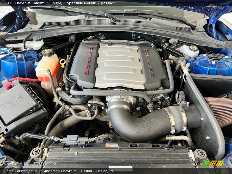 Hyper Blue Metallic / Jet Black 2018 Chevrolet Camaro SS Coupe
