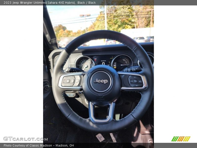 Black / Black 2023 Jeep Wrangler Unlimited Sahara 4XE Hybrid