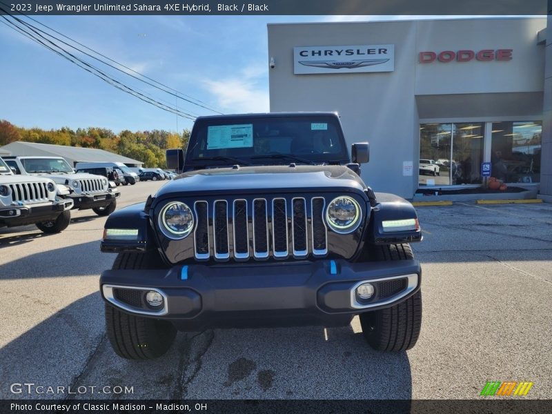 Black / Black 2023 Jeep Wrangler Unlimited Sahara 4XE Hybrid