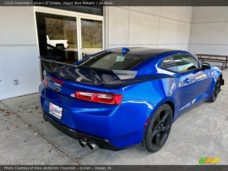 Hyper Blue Metallic / Jet Black 2018 Chevrolet Camaro SS Coupe