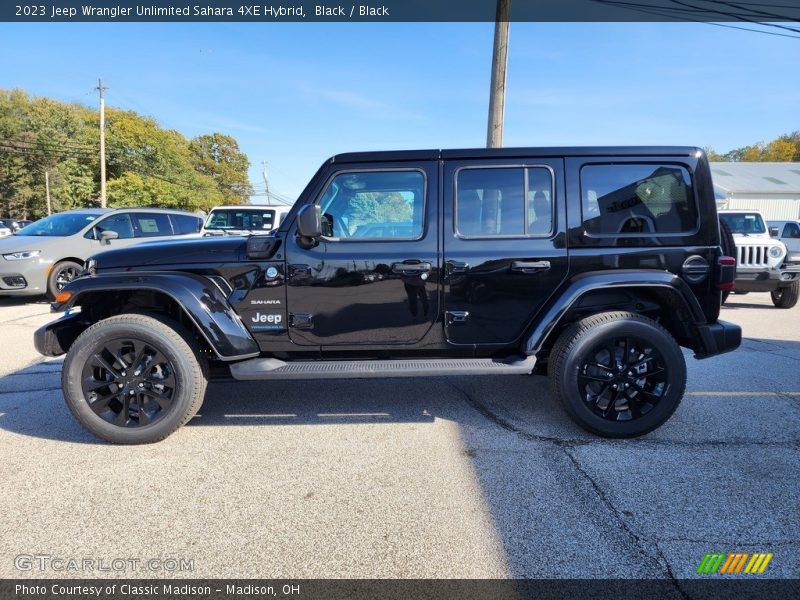 Black / Black 2023 Jeep Wrangler Unlimited Sahara 4XE Hybrid