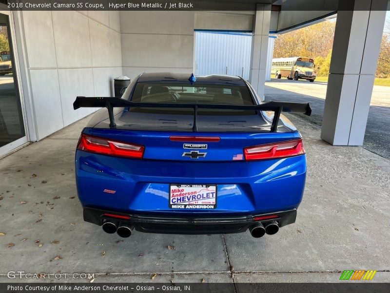 Hyper Blue Metallic / Jet Black 2018 Chevrolet Camaro SS Coupe