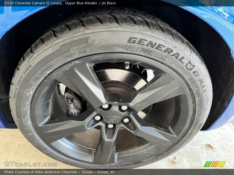 Hyper Blue Metallic / Jet Black 2018 Chevrolet Camaro SS Coupe