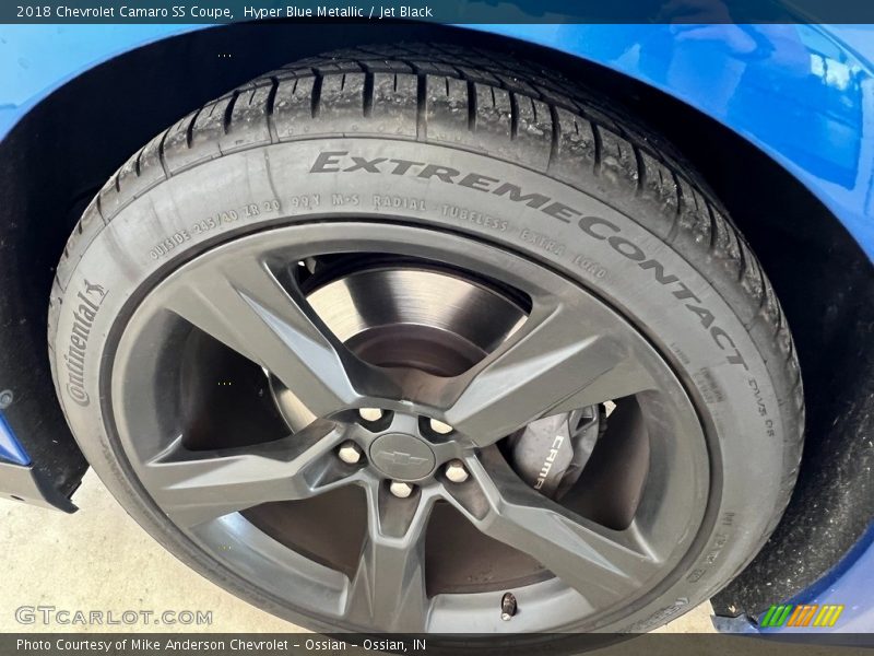 Hyper Blue Metallic / Jet Black 2018 Chevrolet Camaro SS Coupe