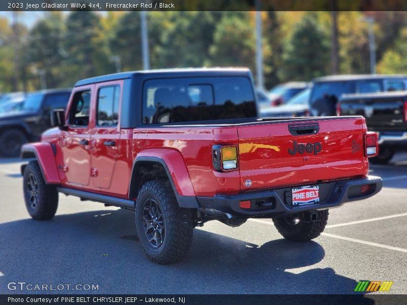 Firecracker Red / Black 2023 Jeep Gladiator Willys 4x4