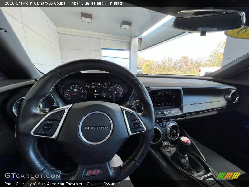 Hyper Blue Metallic / Jet Black 2018 Chevrolet Camaro SS Coupe