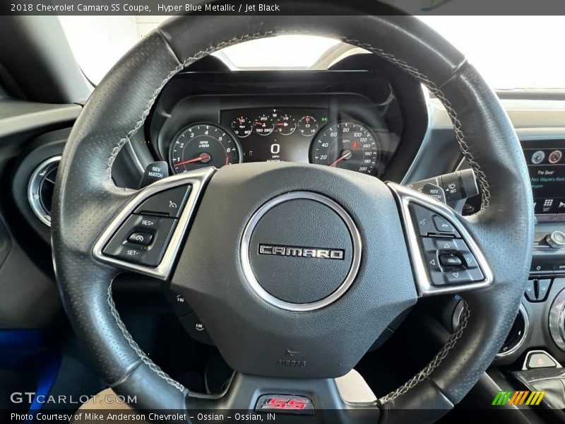 Hyper Blue Metallic / Jet Black 2018 Chevrolet Camaro SS Coupe