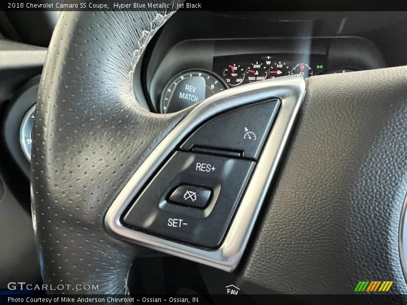 Hyper Blue Metallic / Jet Black 2018 Chevrolet Camaro SS Coupe