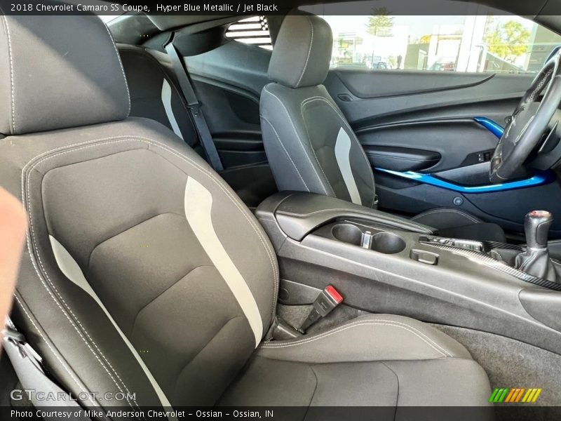 Hyper Blue Metallic / Jet Black 2018 Chevrolet Camaro SS Coupe