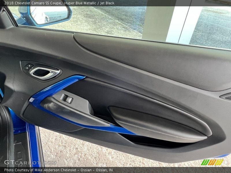 Hyper Blue Metallic / Jet Black 2018 Chevrolet Camaro SS Coupe