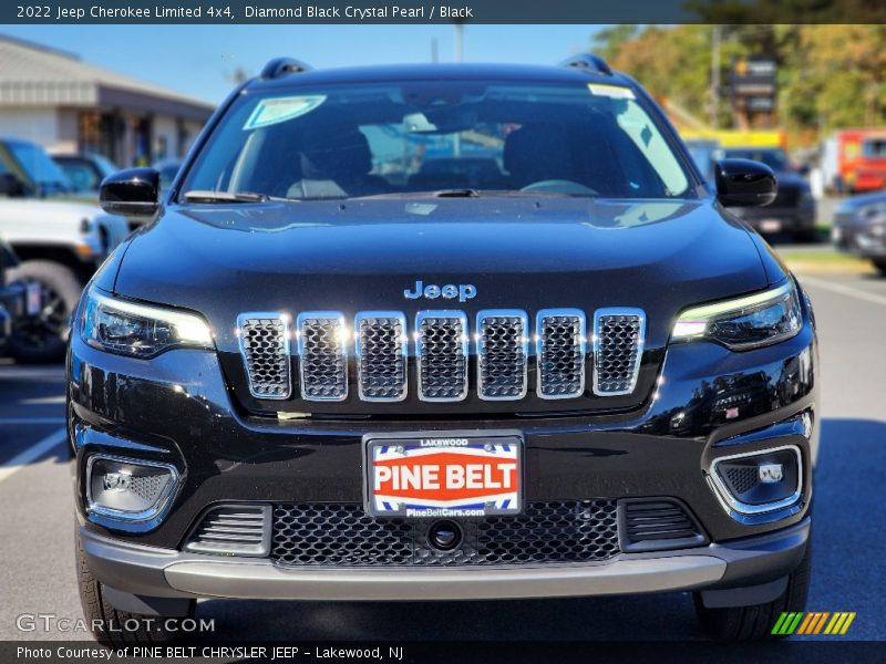 Diamond Black Crystal Pearl / Black 2022 Jeep Cherokee Limited 4x4