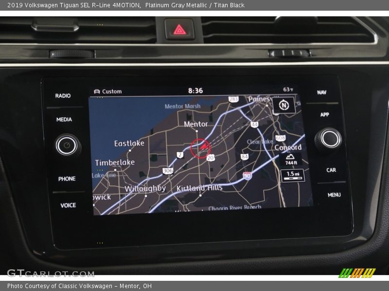 Navigation of 2019 Tiguan SEL R-Line 4MOTION