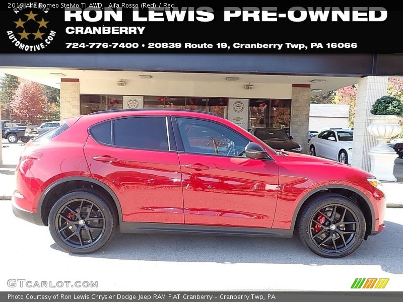 Alfa Rosso (Red) / Red 2019 Alfa Romeo Stelvio Ti AWD