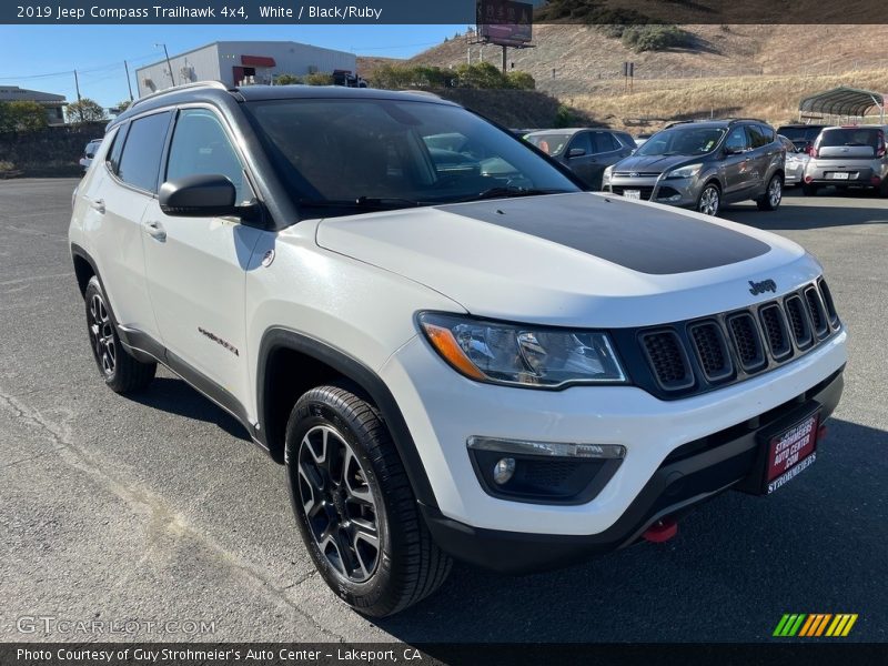 White / Black/Ruby 2019 Jeep Compass Trailhawk 4x4