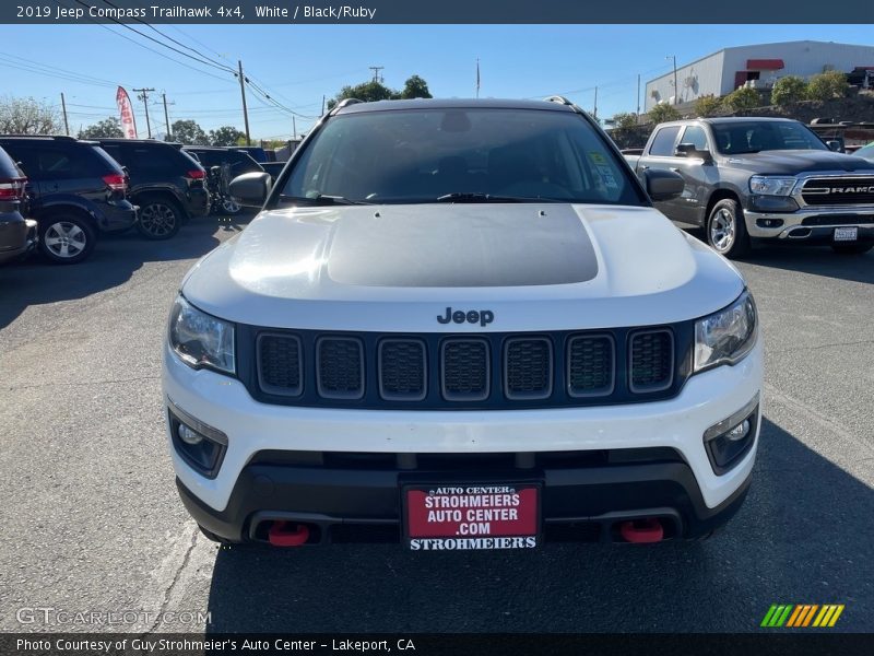 White / Black/Ruby 2019 Jeep Compass Trailhawk 4x4