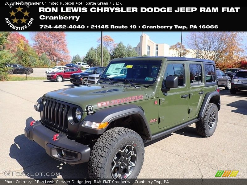 Sarge Green / Black 2023 Jeep Wrangler Unlimited Rubicon 4x4