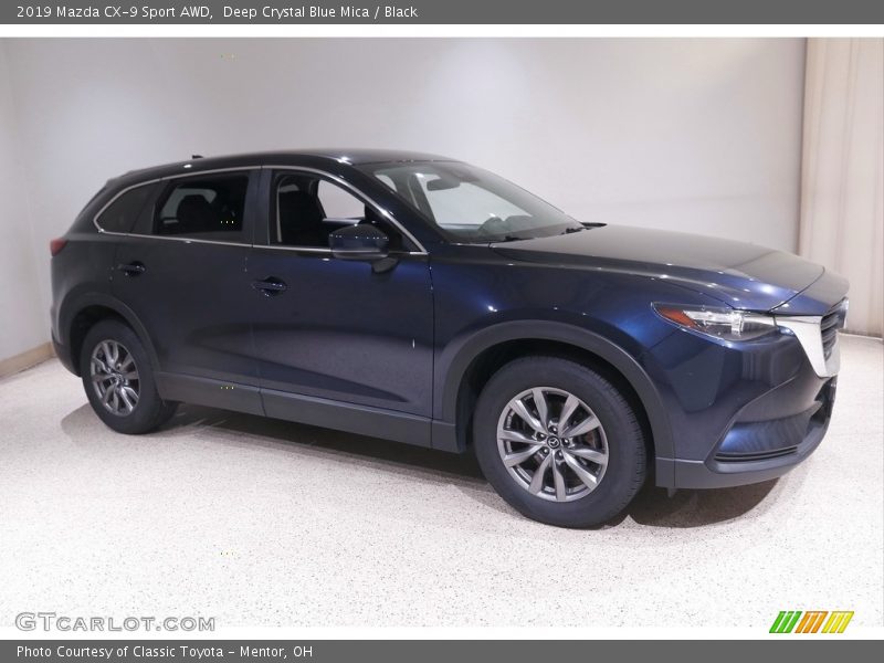 Deep Crystal Blue Mica / Black 2019 Mazda CX-9 Sport AWD