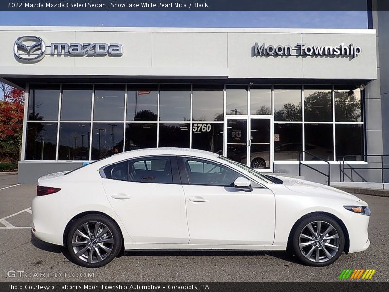Snowflake White Pearl Mica / Black 2022 Mazda Mazda3 Select Sedan