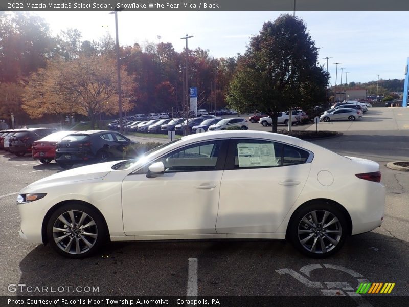 Snowflake White Pearl Mica / Black 2022 Mazda Mazda3 Select Sedan