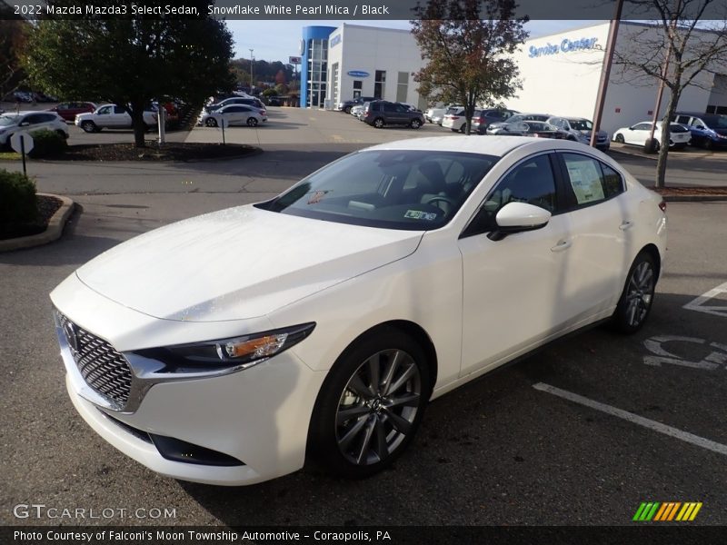 Snowflake White Pearl Mica / Black 2022 Mazda Mazda3 Select Sedan