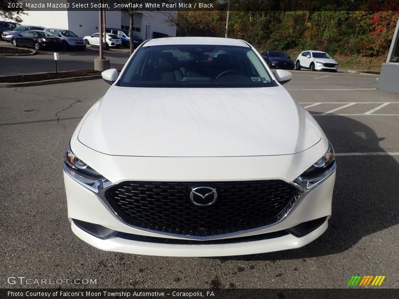 Snowflake White Pearl Mica / Black 2022 Mazda Mazda3 Select Sedan