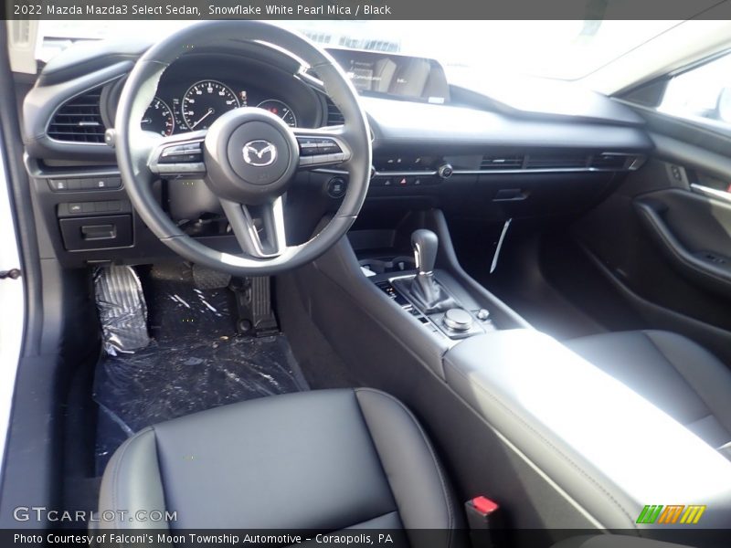 Snowflake White Pearl Mica / Black 2022 Mazda Mazda3 Select Sedan