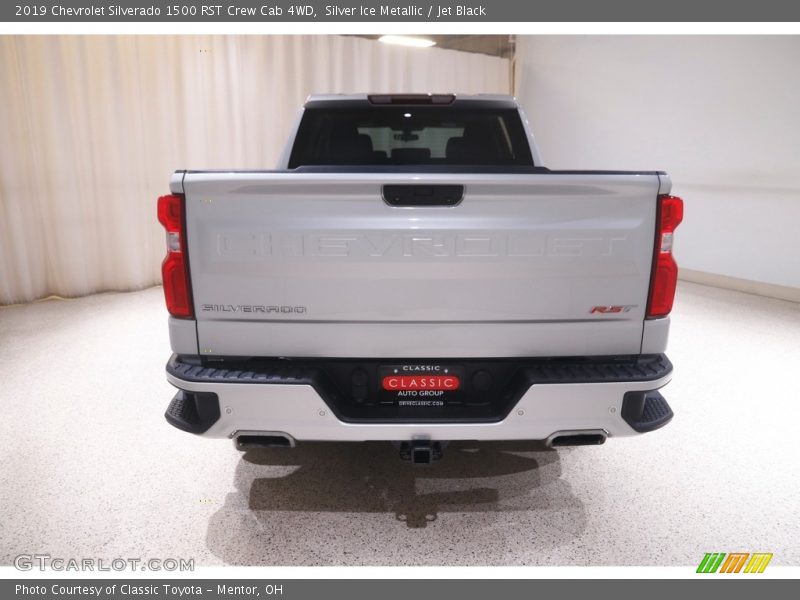 Silver Ice Metallic / Jet Black 2019 Chevrolet Silverado 1500 RST Crew Cab 4WD