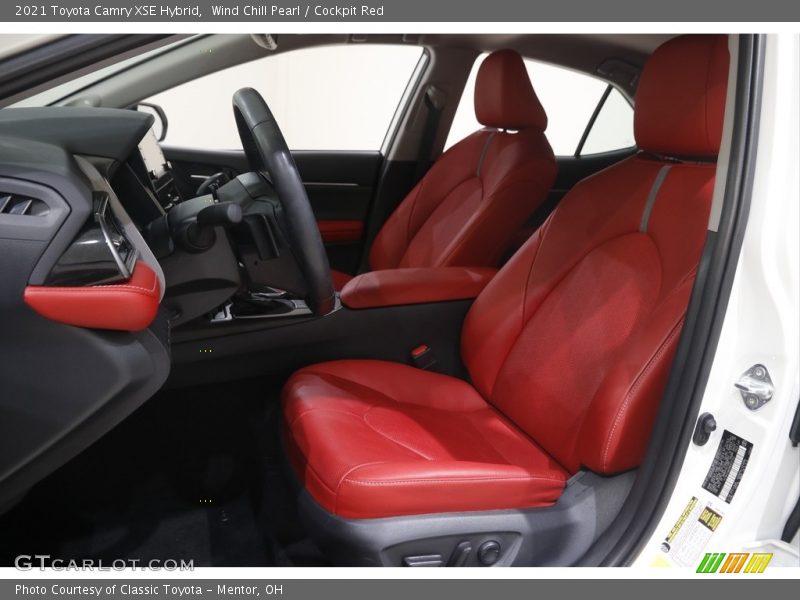 Wind Chill Pearl / Cockpit Red 2021 Toyota Camry XSE Hybrid