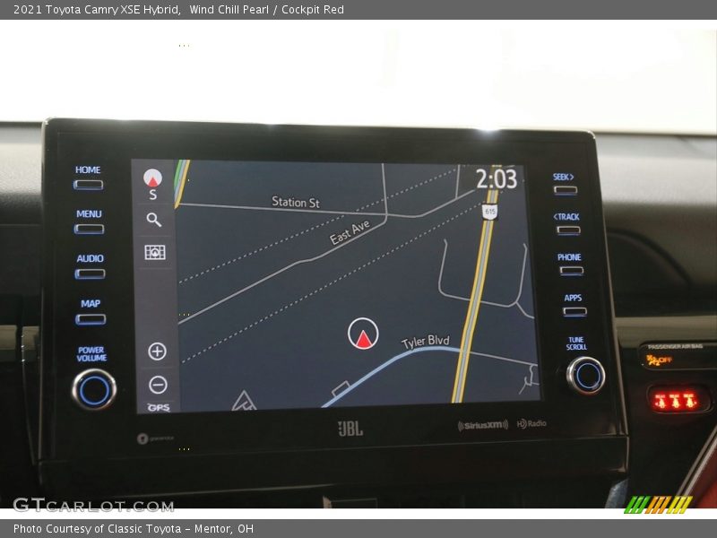 Wind Chill Pearl / Cockpit Red 2021 Toyota Camry XSE Hybrid