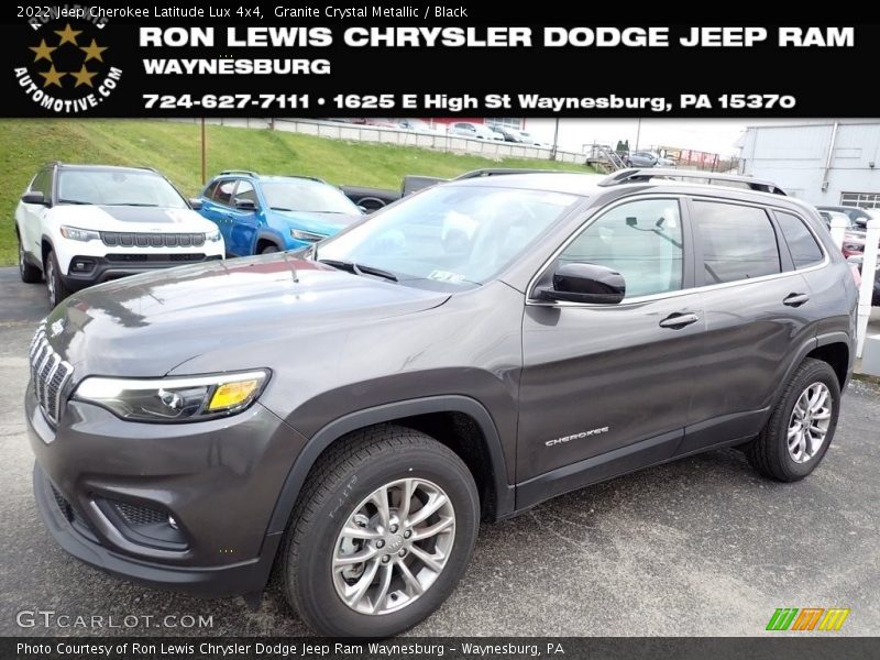 Granite Crystal Metallic / Black 2022 Jeep Cherokee Latitude Lux 4x4
