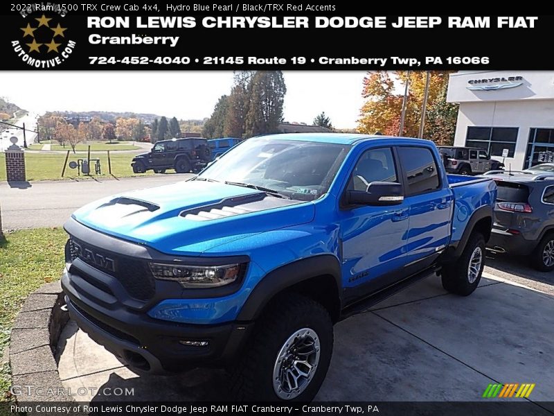 Hydro Blue Pearl / Black/TRX Red Accents 2022 Ram 1500 TRX Crew Cab 4x4