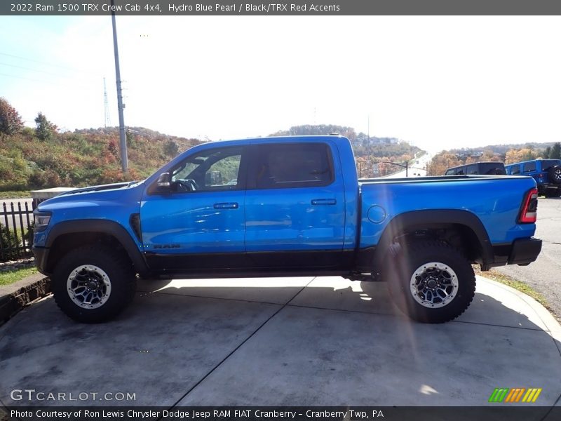 Hydro Blue Pearl / Black/TRX Red Accents 2022 Ram 1500 TRX Crew Cab 4x4
