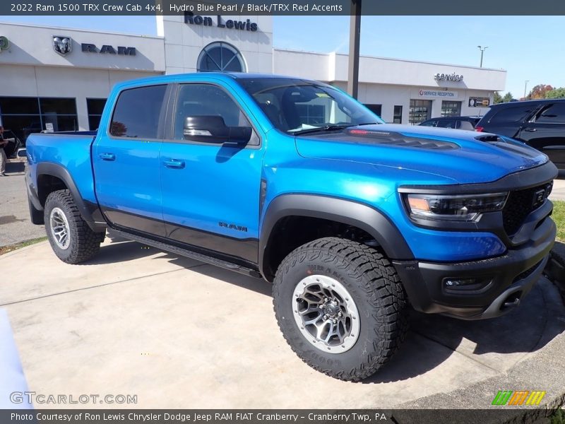 Hydro Blue Pearl / Black/TRX Red Accents 2022 Ram 1500 TRX Crew Cab 4x4