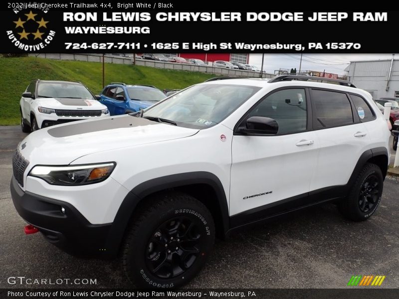 Bright White / Black 2022 Jeep Cherokee Trailhawk 4x4