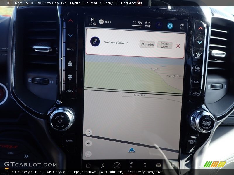 Hydro Blue Pearl / Black/TRX Red Accents 2022 Ram 1500 TRX Crew Cab 4x4