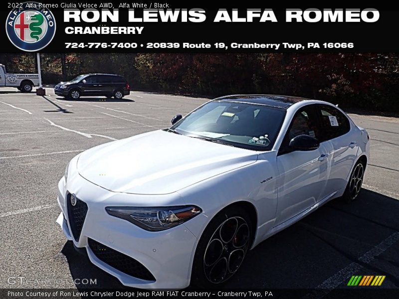 Alfa White / Black 2022 Alfa Romeo Giulia Veloce AWD